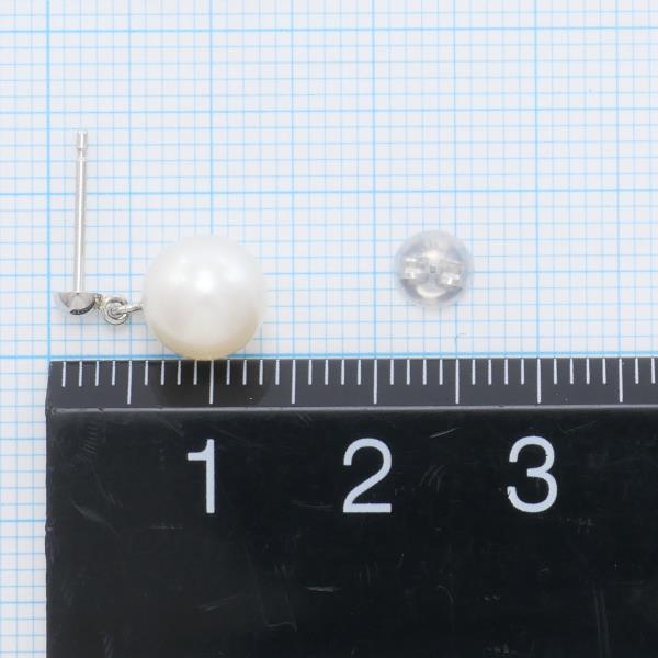 PT900 Platinum Pearl Earrings in Great Condition