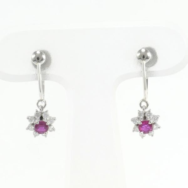 Platinum Ruby Earrings Pm850