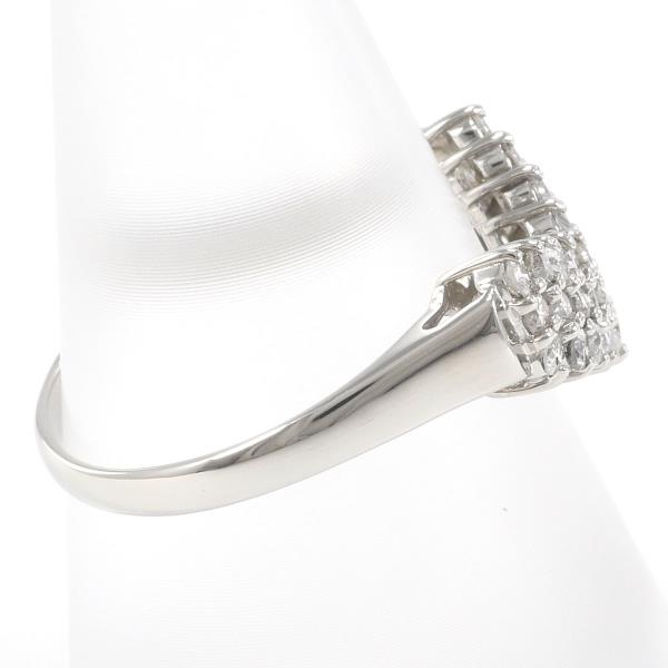 PT900 Platinum Diamond Ring 13.5