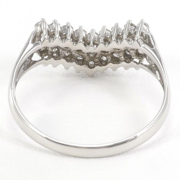 PT900 Platinum Diamond Ring 13.5