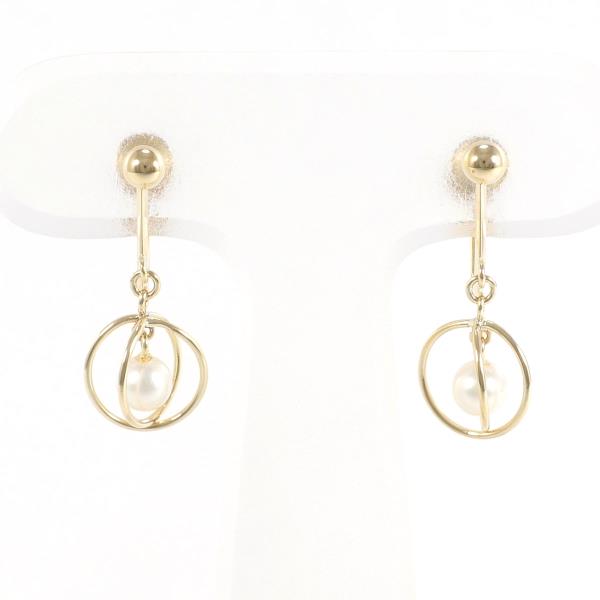 K18 Yellow Gold Pearl Earrings