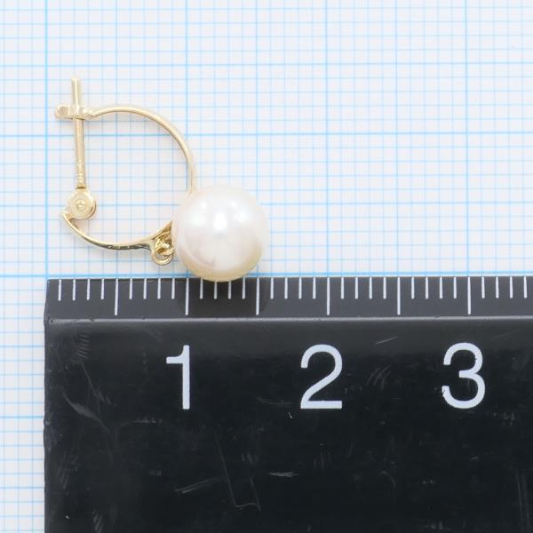 K18 Yellow Gold Pearl Earrings in Excellent Condition