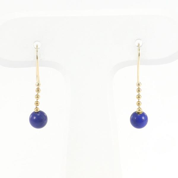 K18 Yellow Gold Lapis Lazuli Earrings in Excellent Condition