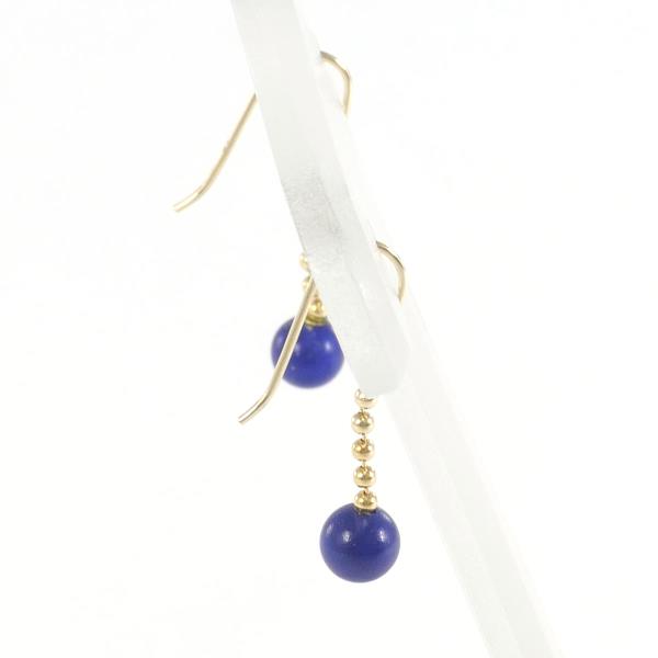 K18 Yellow Gold Lapis Lazuli Earrings in Excellent Condition