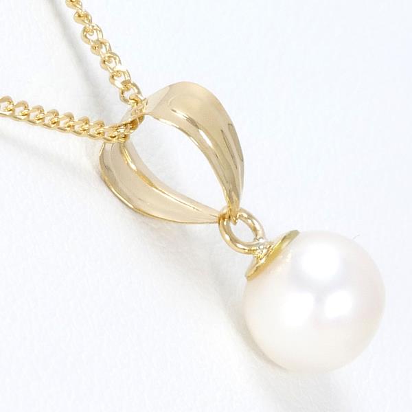 K18 Yellow Gold Pearl Necklace in Pristine Condition