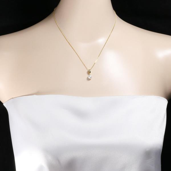 K18 Yellow Gold Pearl Necklace in Pristine Condition