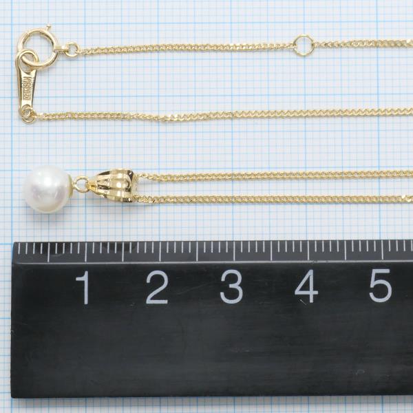 K18 Yellow Gold Pearl Necklace in Pristine Condition