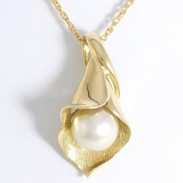 K18 Yellow Gold Pearl Necklace in Pristine Condition