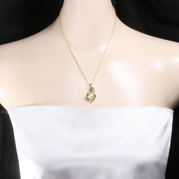 K18 Yellow Gold Pearl Necklace in Pristine Condition