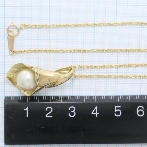 K18 Yellow Gold Pearl Necklace in Pristine Condition