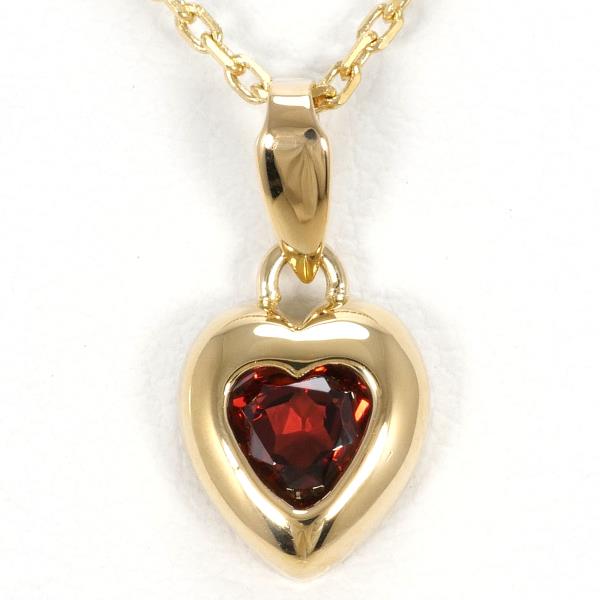 K18 Yellow Gold Garnet Necklace in Excellent Condition