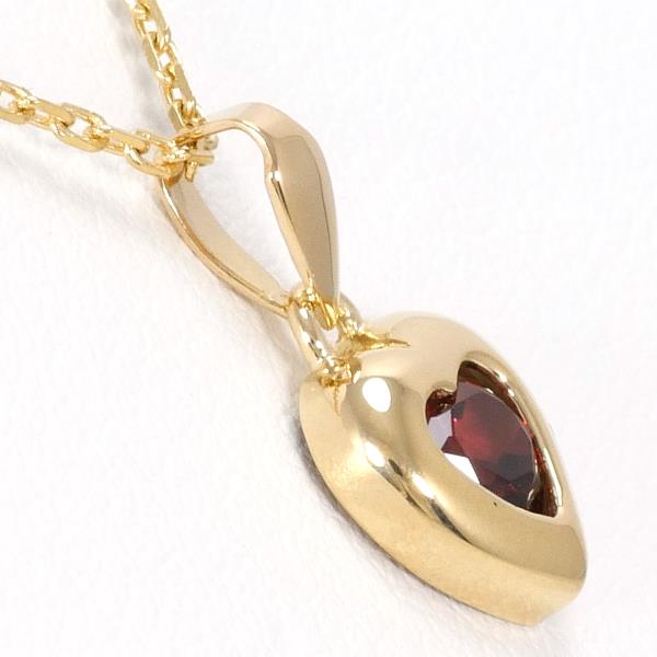 K18 Yellow Gold Garnet Necklace in Excellent Condition