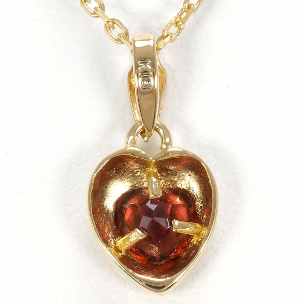 K18 Yellow Gold Garnet Necklace in Excellent Condition