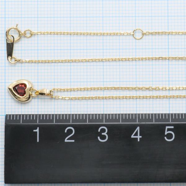 K18 Yellow Gold Garnet Necklace in Excellent Condition