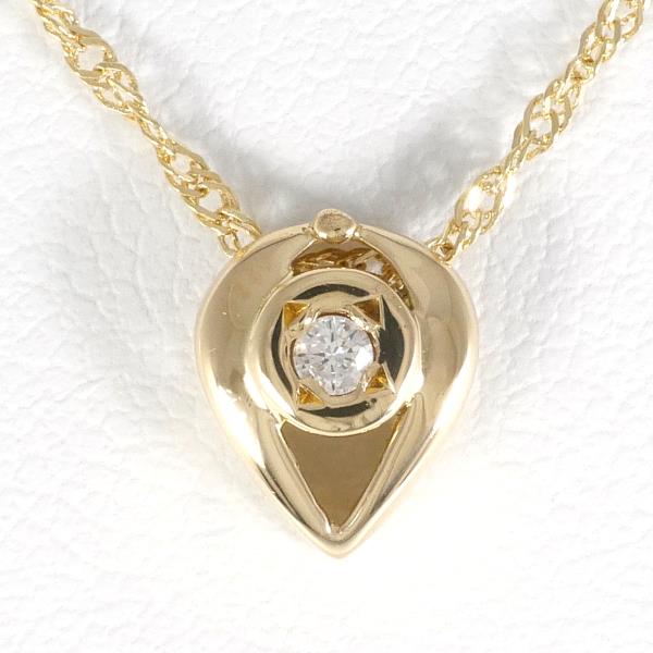 K18 Yellow Gold Diamond Necklace in Pristine Condition