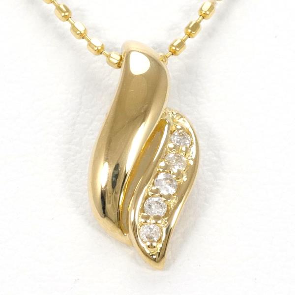 K18 Yellow Gold Diamond Necklace 0.04ct in Pristine Condition