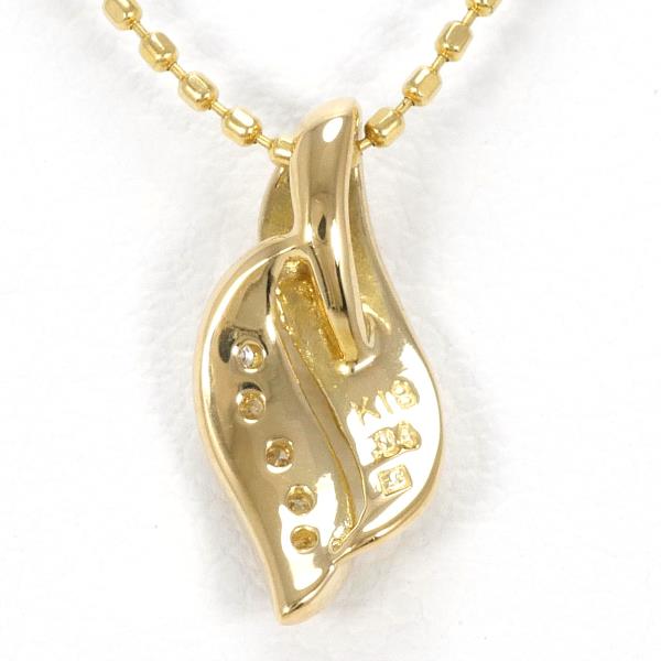 K18 Yellow Gold Diamond Necklace 0.04ct in Pristine Condition