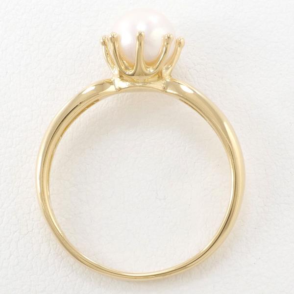 K18 Yellow Gold Pearl Ring 13号 in Excellent Condition