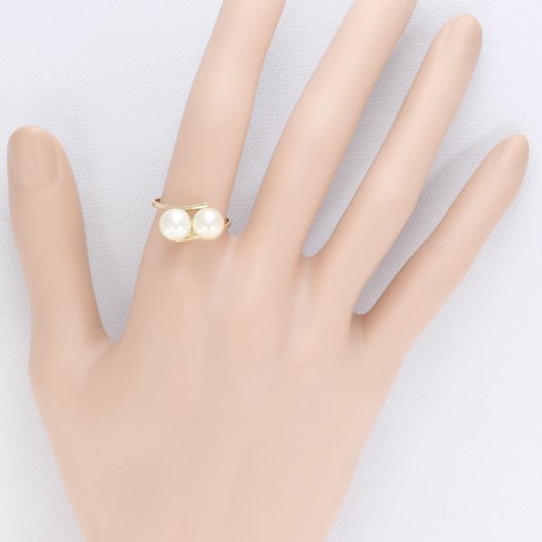 K18 Yellow Gold Pearl Ring 13号 in Excellent Condition