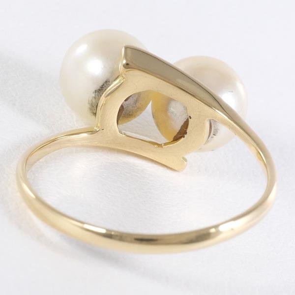 K18 Yellow Gold Pearl Ring 13号 in Excellent Condition