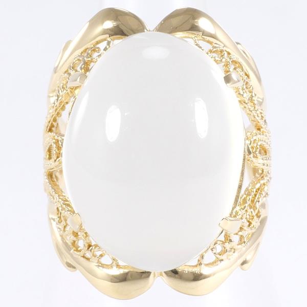 K18 Yellow Gold Moonstone Ring Size 13 in Excellent Condition