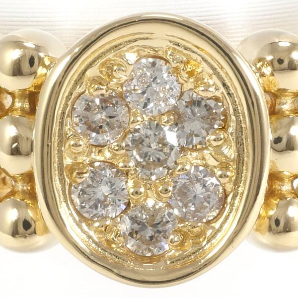 K18 Yellow Gold Diamond Ring 11 in Excellent Condition