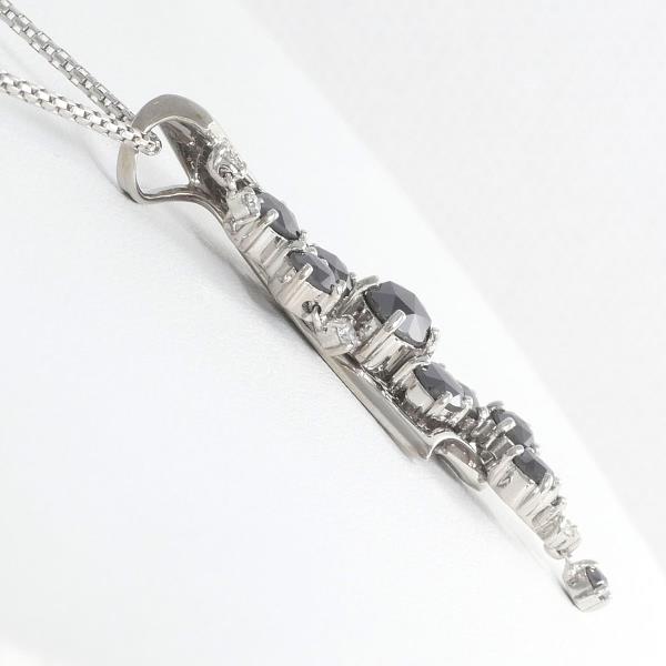 K18 White Gold Black Diamond Necklace