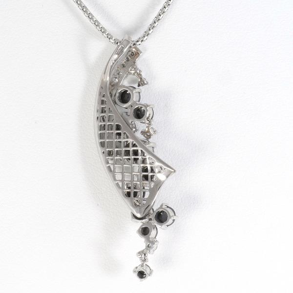 K18 White Gold Black Diamond Necklace