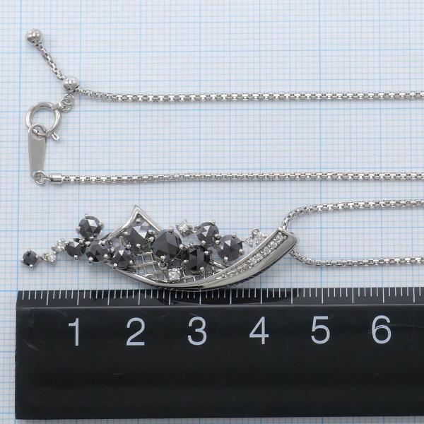 K18 White Gold Black Diamond Necklace