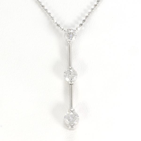 K18 White Gold Diamond Necklace 0.56ct in Pristine Condition