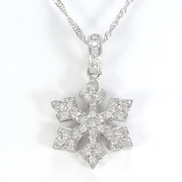 K18 White Gold Diamond Necklace in Pristine Condition