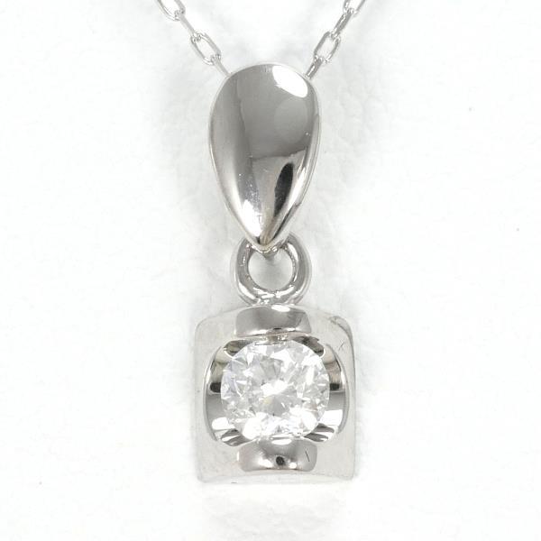 K18 White Gold Diamond Necklace 0.120ct