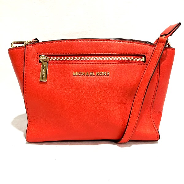 Michael Kors Leather Mandarin Orange Shoulder Bag for Women in Good Condition