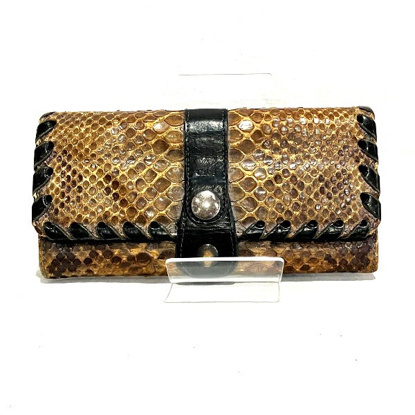 Chloe Python Leather Bifold Wallet