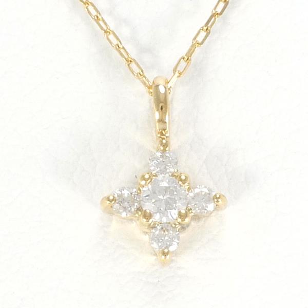 K18 Yellow Gold Diamond Necklace in Excellent Condition