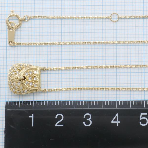 K18 Yellow Gold Diamond Necklace in Excellent Condition