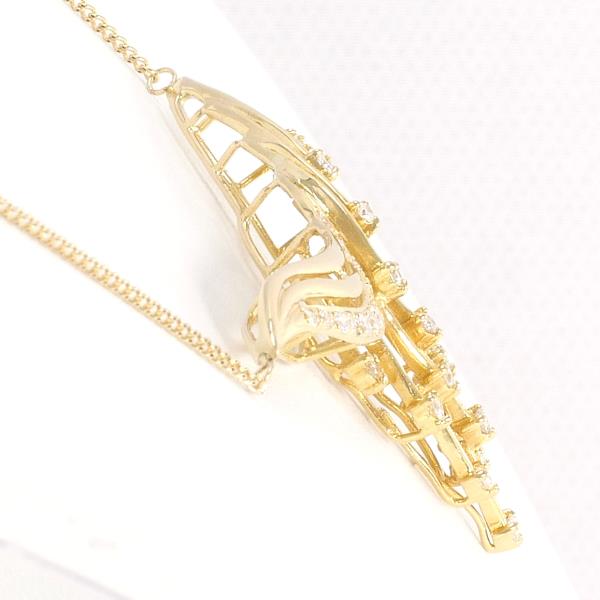 K18 Yellow Gold Diamond Necklace in Excellent Condition