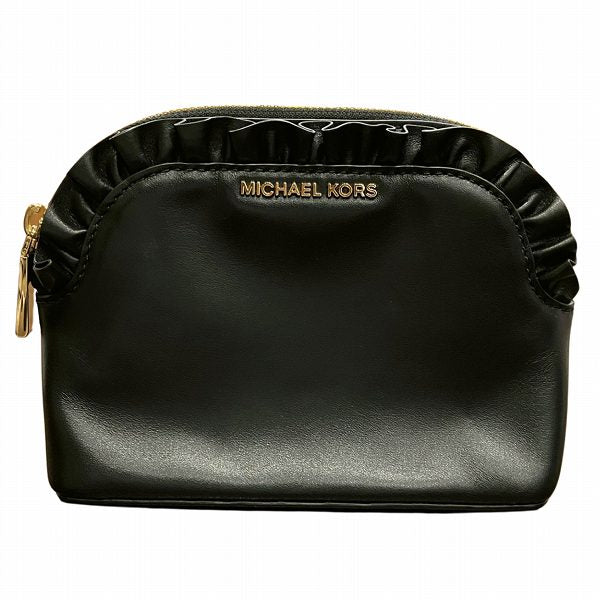 Michael Kors Leather Frill Medium Travel Pouch