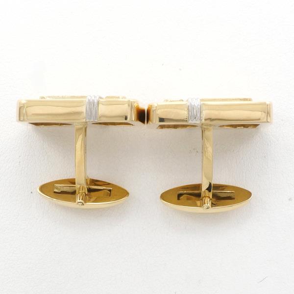 PT900 Platinum K18 Yellow Gold Diamond Cufflinks in Excellent Condition