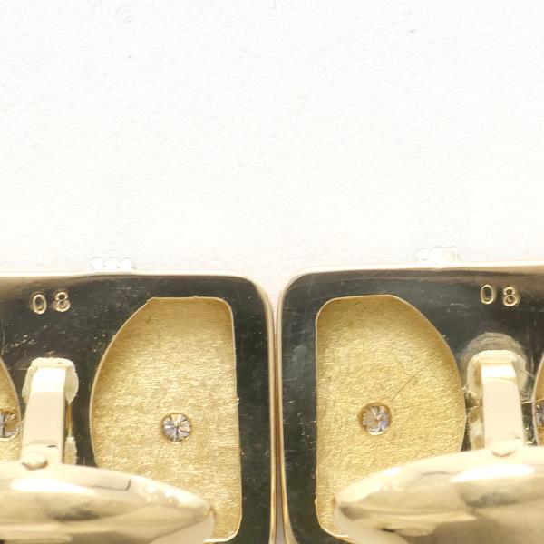 PT900 Platinum K18 Yellow Gold Diamond Cufflinks in Excellent Condition