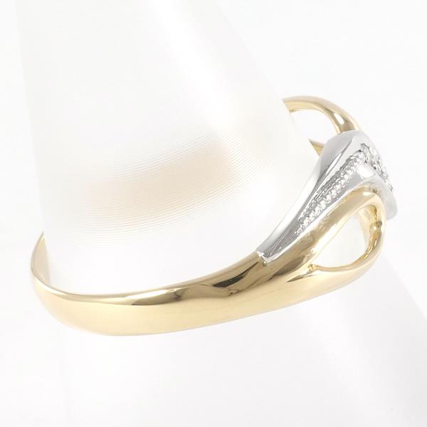 PT900 Platinum K18 Yellow Gold Diamond Ring