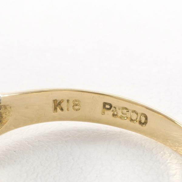 PT900 Platinum K18 Yellow Gold Diamond Ring