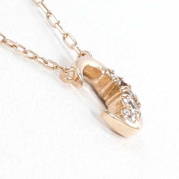 4℃ K10PG Pink Gold Zirconia Necklace