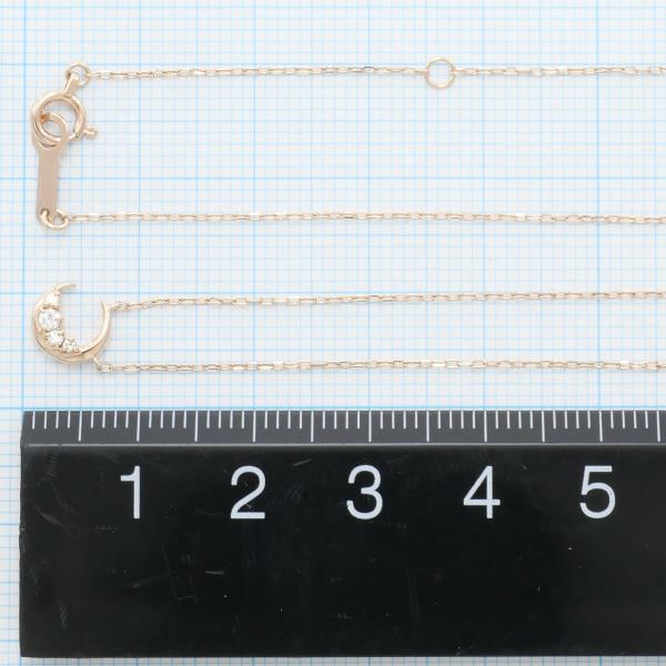 4℃ K10PG Pink Gold Zirconia Necklace