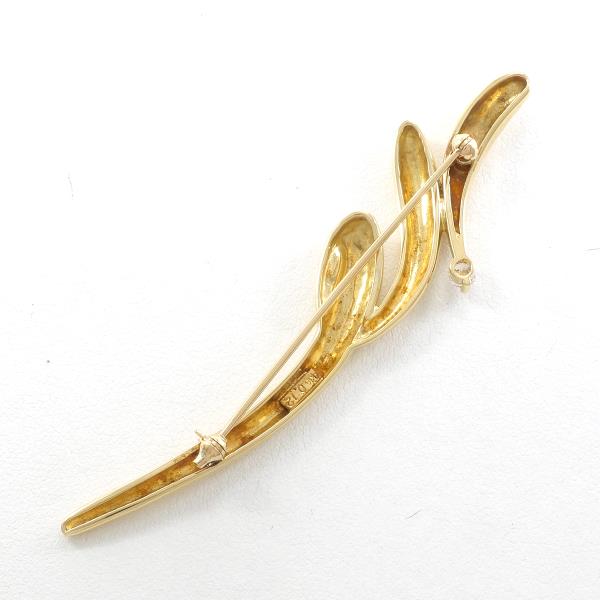 K18 Yellow Gold Diamond Brooch in Excellent Condition