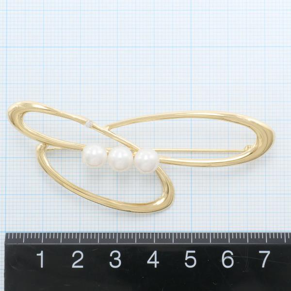 K18 Yellow Gold Pearl Brooch