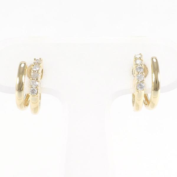 K18 Yellow Gold Diamond Earrings 0.10ct in Excellent Condition