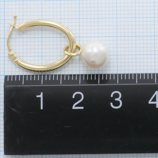 K18 Yellow Gold Pearl Earrings in Pristine Condition