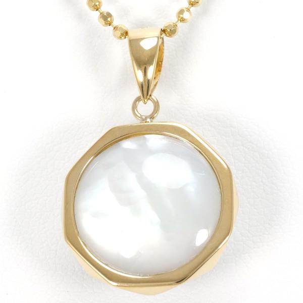 K18 Yellow Gold Necklace with Mabe Pearl in Excellent Condition