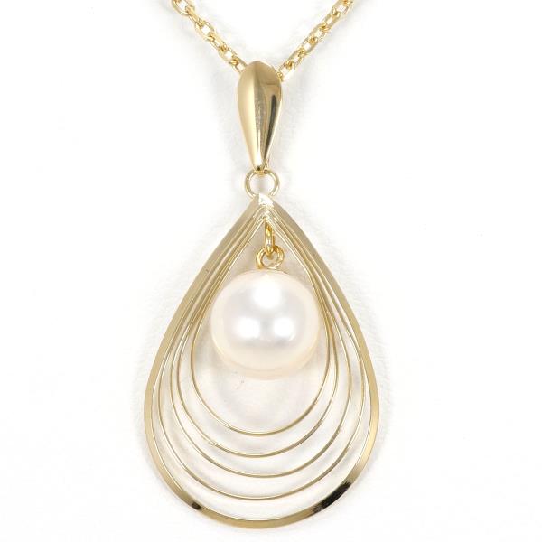 K18 Yellow Gold Pearl Necklace in Pristine Condition